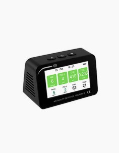 Messgerät für die Luftqualität. PCE-RCM 16. digitales Thermometer. Temperatur- und Feuchtigkeitsmesser. USB. Wecker. Conservatis