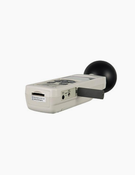 Misurazione dello stress termico. Termometro. Registrazione dati. Indice WBGT. Batterie 1,5 V tipo AA. Conservatis