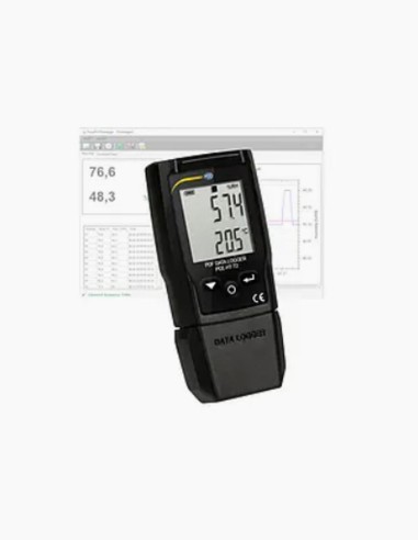 Data logger for temperature. Datalogger. Temperature recorder. Air humidity meter. Conservatis