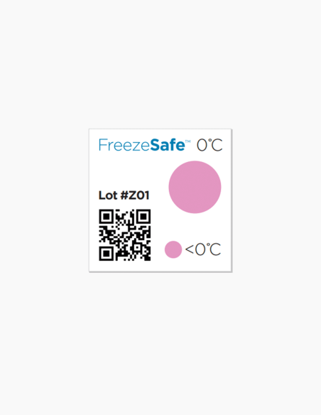 Indicateur température. FreezeSafe. 0ºC. Indicateur visuel activé en Magenta. Conservatis