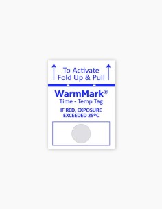 Warmmark. Indicador de temperatura. Controlador de temperatura. Shockwatch. Conservatis