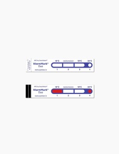 Warmmark duo. Temperature gauge. Temperature threshold. Shockwatch. Temperature gauge sensor. Conservatis