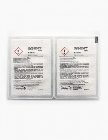 Desecante. Cloruro de calcio. SANIDRY TRAY. Bandeja desecante. Absorbente de humedad. Olor lavanda. Pack 10 uds - 2 bandejas