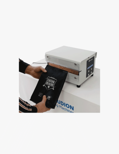 Tabletop heat sealer. Equipped with digital control panel. Conservatis. Heat welding. Sealing machine.