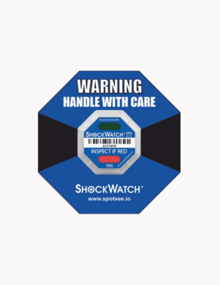 Shockwatch RFID. 15 G (Blau). Stoßindikator Transport. Conservatis