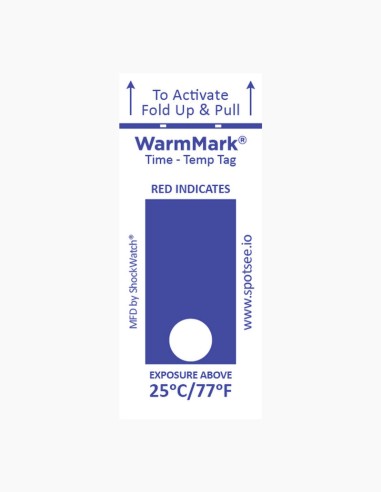 Warmmark. Shockwatch. Indicador de temperatura. Conservatis