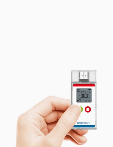 Cryogenic Temperature datalogger. Tempmate C1. Ultra-low temperature logger. single-use USB. Conservatis.