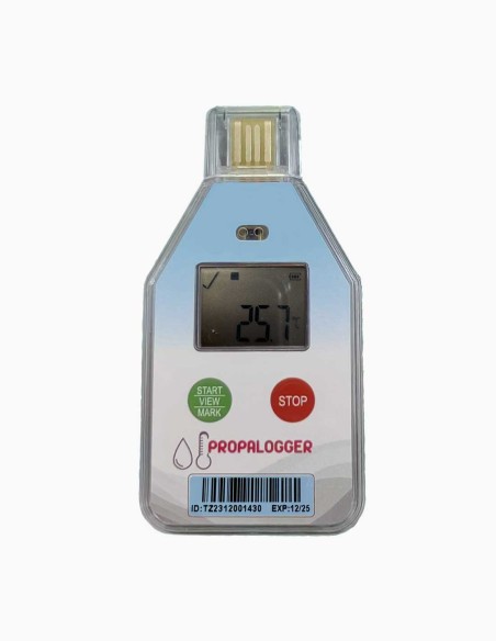 Registratore di dati di temperatura e umidità. Registratore di temperatura. Display LCD. Avvio ritardato. Conservatis