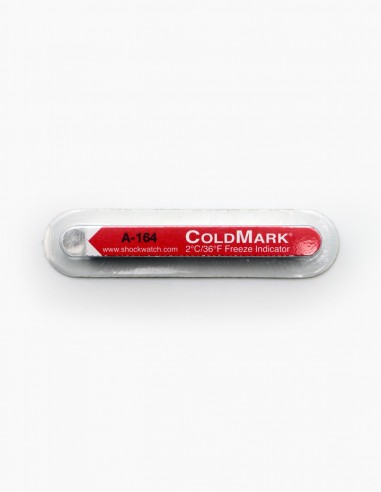 Indicatore di temperatura. ColdMark. Shockwatch. Controllo della diminuzione della temperatura. Diversi intervalli. Catena del f