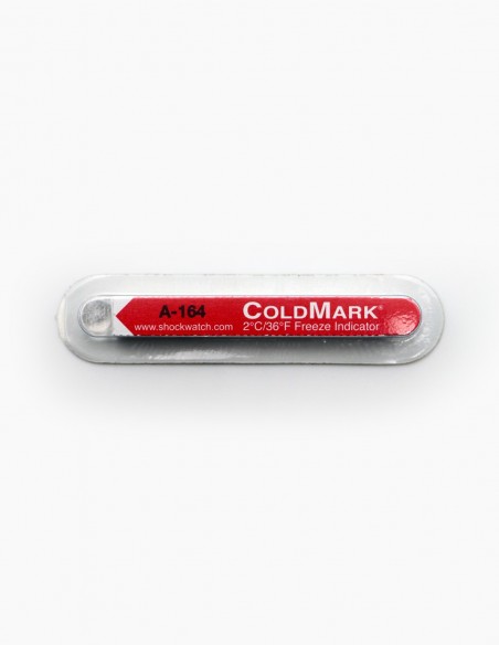 Indicatore di temperatura. ColdMark. Shockwatch. Controllo della diminuzione della temperatura. Diversi intervalli. Catena del f