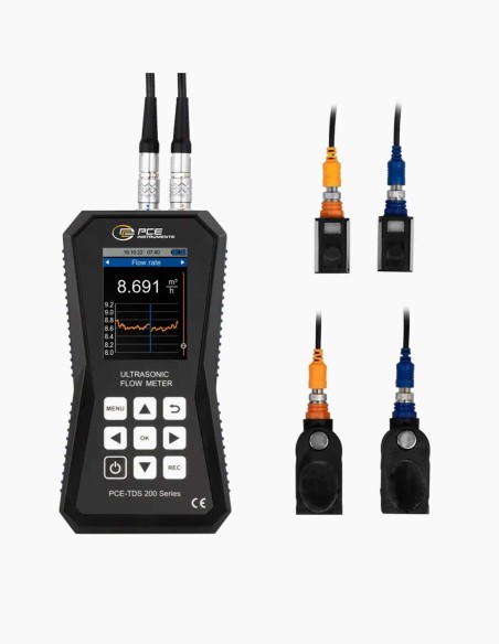 TDS 200 flow meter. 32 GB memory for data recording. - Conservatis