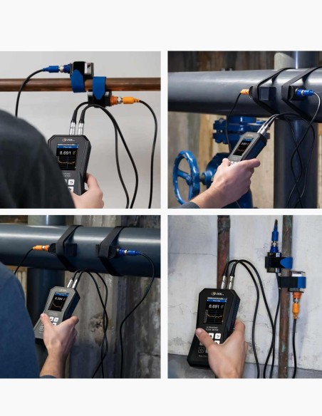 Ultrasonic Flow Meter for Pipes DN15–6000 with S-M-L Sensor Kit. 2.8-inch LCD screen - Conservatis
