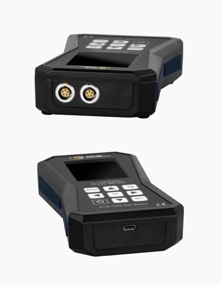 Flow meter for pipes DN50-700 with 200+ m sensor. Ultrasonic flow meter. USB-C interface and data logging - Conservatis