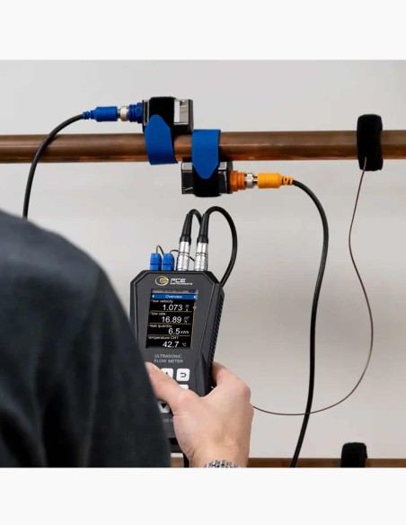 Durchflussmesser für DN15-100 Rohrleitungen mit Sensor 200+S. USB-C Echtzeit-Datenübertragung - Conservatis