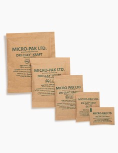 Sachets déshydratants Micro-Pak Dri Clay® Kraft 1 g, 2 g, 6 g, 17 g, 33 g et 66 g - Conservatis