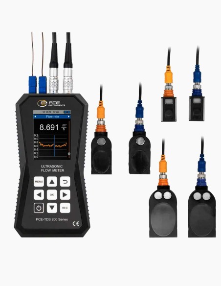 Ultrasonic flow meter with 200+S-M-L sensors for pipes DN15–6000. Portable measurement for pipes DN15–6000 - Conservatis
