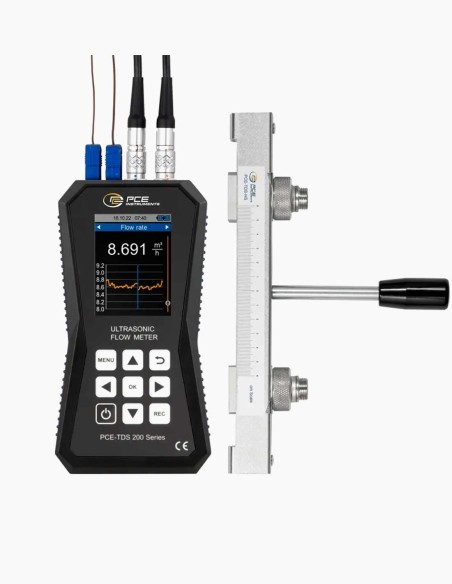 TDS 200+ Ultrasonic Flow Meter with SR Sensor, DN15–100. Flow meter for pipes. Rail-mounted sensors, DN15–100 - Conservatis