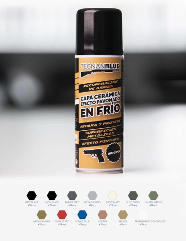 Brunitura a freddo. Spray per brunitura di armi. Colori disponibili - Conservatis