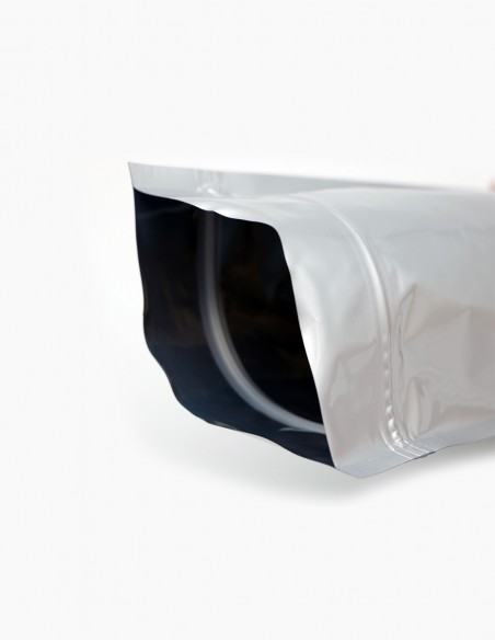 Sacchetti con zip. DoyPack. Buste stand-up. Alluminio laminato. Da 100 ml a 7000 ml. Chiusura a zip. Conservatis