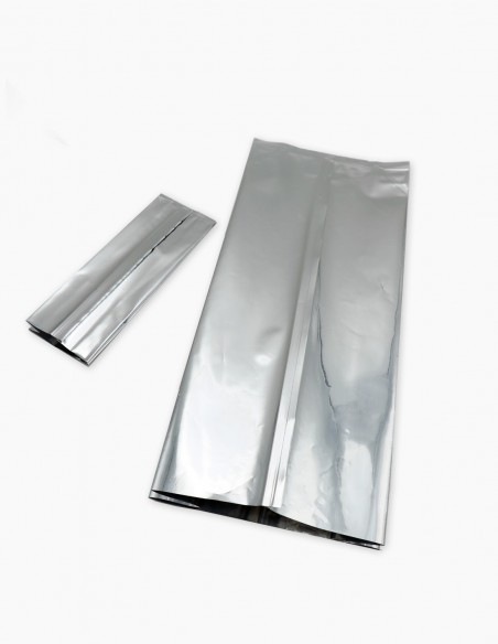Sacchetti con soffietti. PET metallizzato Dimensioni da 65x190 mm a 240x460 mm. Conservatis