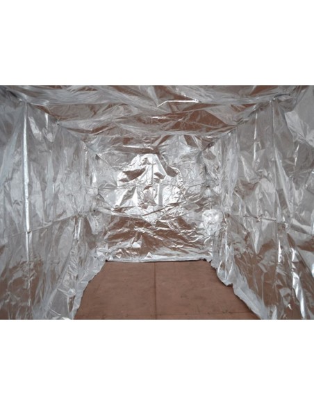 Isolamento termico. Tessuto speciale molto resistente e rivestito di alluminio. Thermal Liner. Contenitore marittimo.