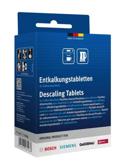 Descaling tablets for coffee makers and water kettles